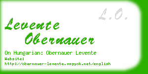 levente obernauer business card